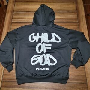 Unbranded Youth Black Pullover Hoodie "Psalm 23" - Size 13Y